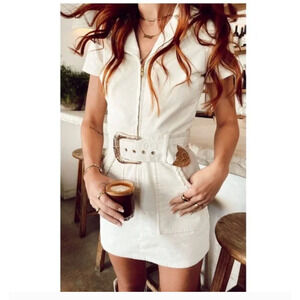 SHOW ME YOUR MUMU | Outlaw Cream Corduroy Dress *Missing Belt*  | Medium